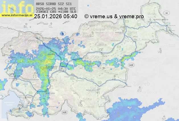 Radarska karta padavin