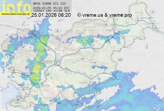 Radarska karta padavin