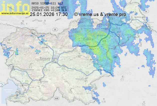 Radarska karta padavin