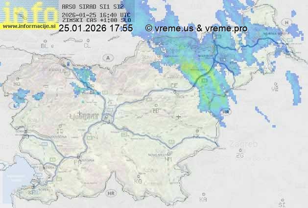 Radarska karta padavin