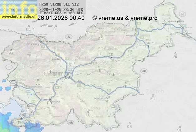 Radarska karta padavin