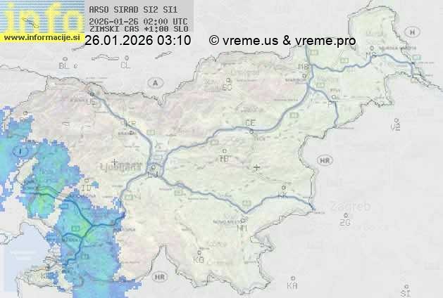 Radarska karta padavin