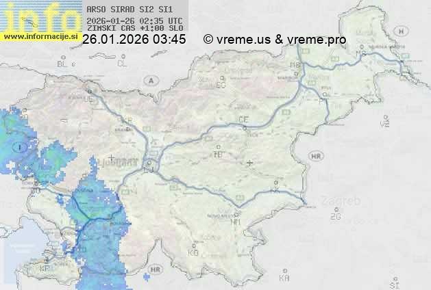 Radarska karta padavin