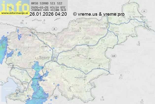 Radarska karta padavin
