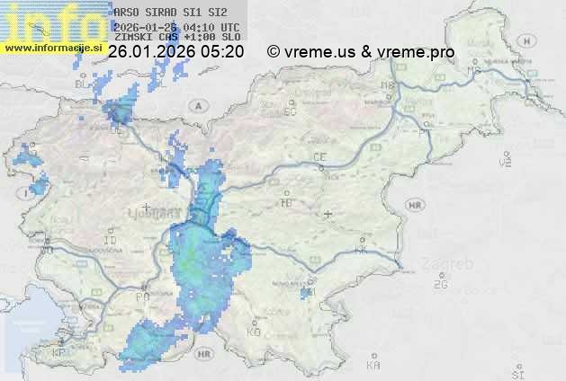 Radarska karta padavin