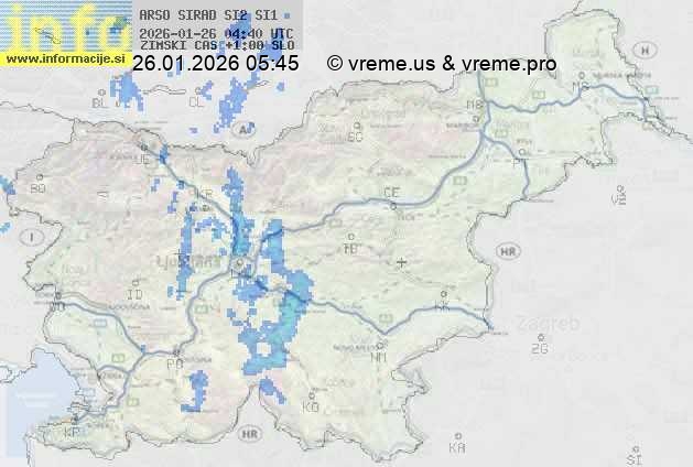 Radarska karta padavin