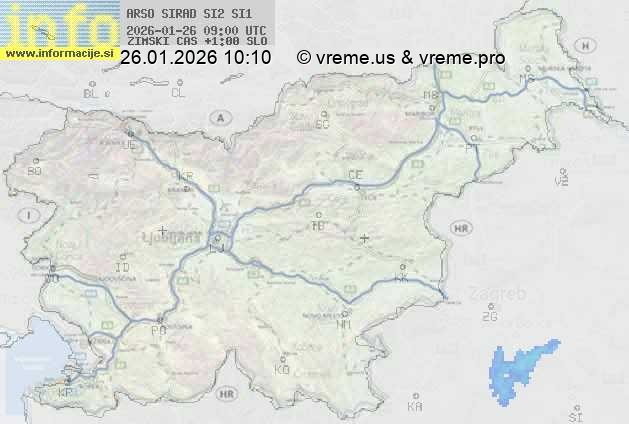 Radarska karta padavin