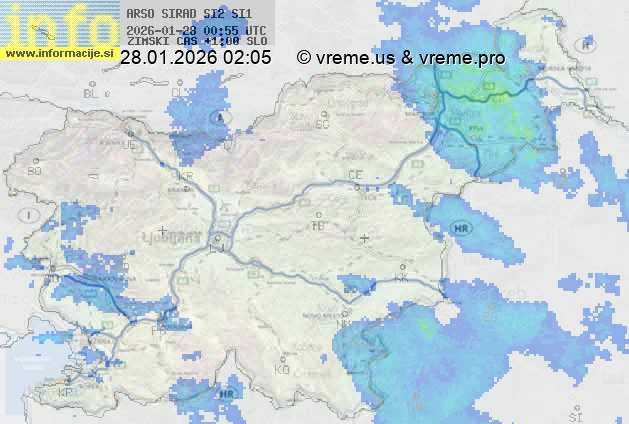 Radarska karta padavin