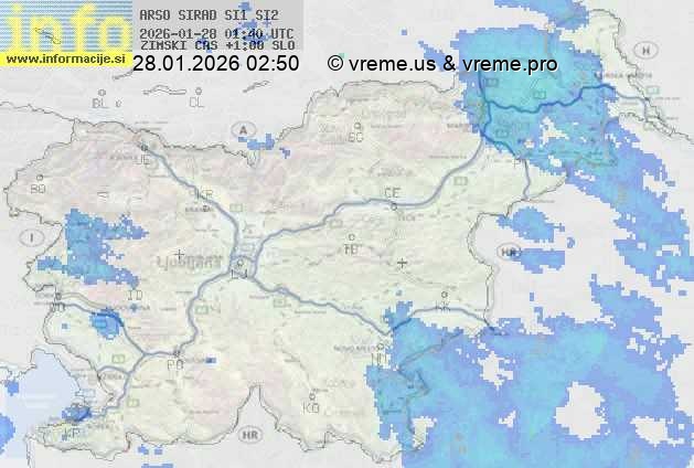 Radarska karta padavin