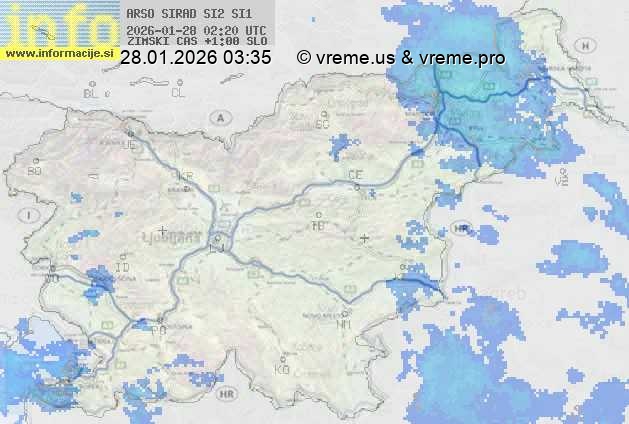 Radarska karta padavin