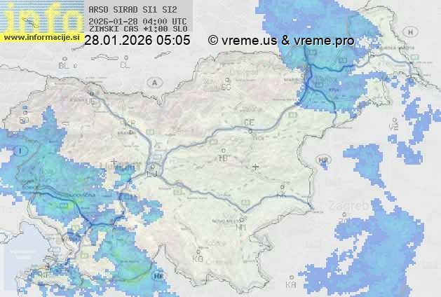 Radarska karta padavin