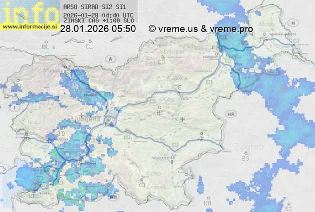 Radarska karta padavin