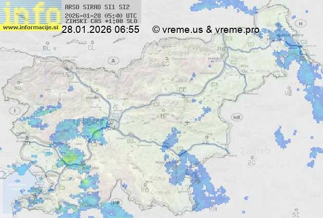 Radarska karta padavin