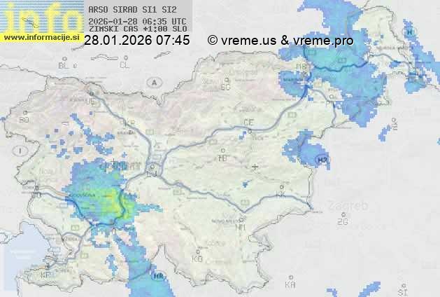 Radarska karta padavin