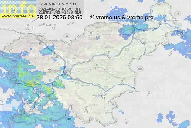 Radarska karta padavin