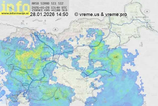 Radarska karta padavin
