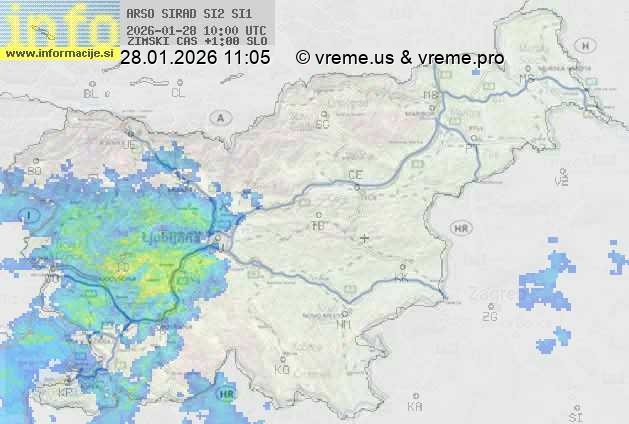 Radarska karta padavin