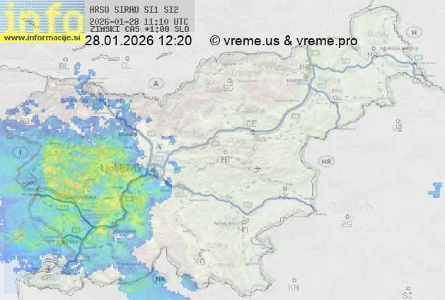 Radarska karta padavin