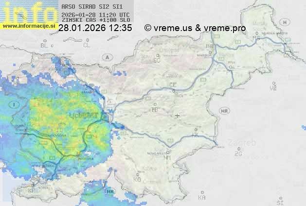 Radarska karta padavin