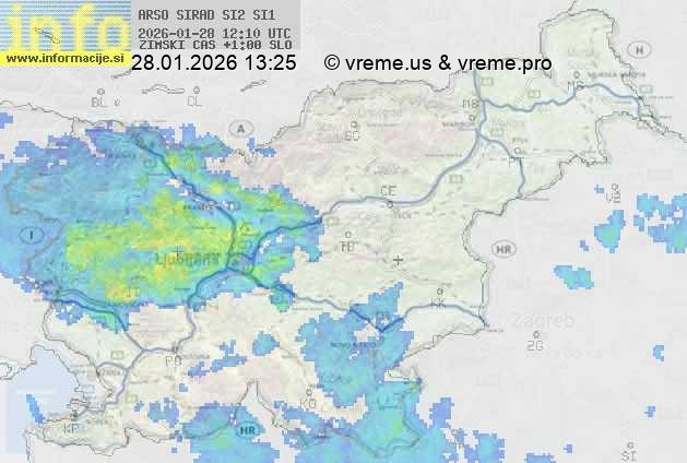 Radarska karta padavin