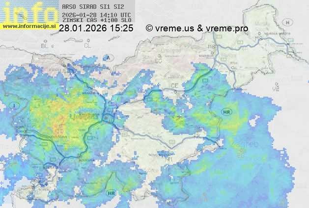 Radarska karta padavin