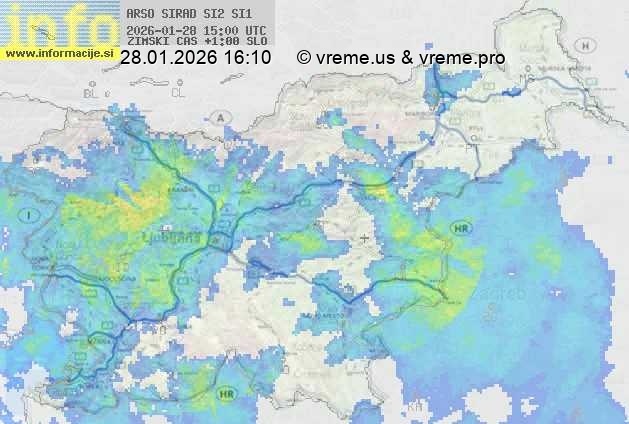 Radarska karta padavin