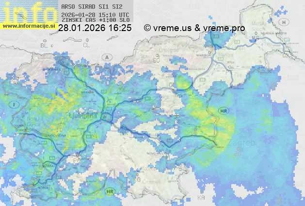 Radarska karta padavin