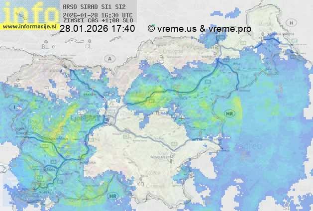 Radarska karta padavin