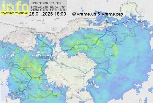 Radarska karta padavin