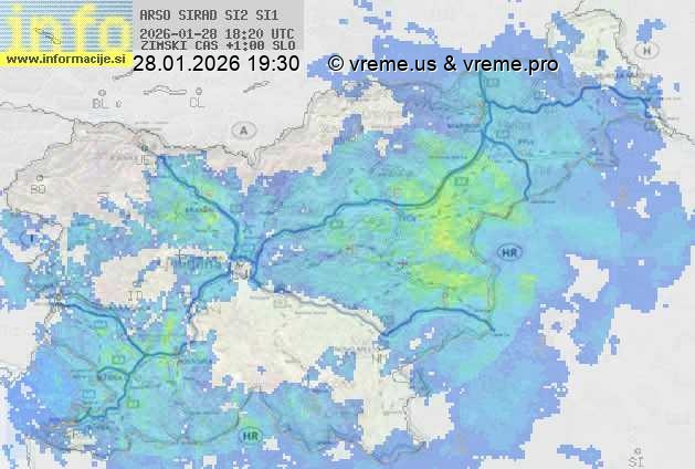 Radarska karta padavin