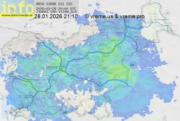 Radarska karta padavin