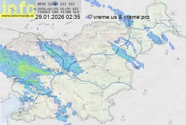 Radarska karta padavin