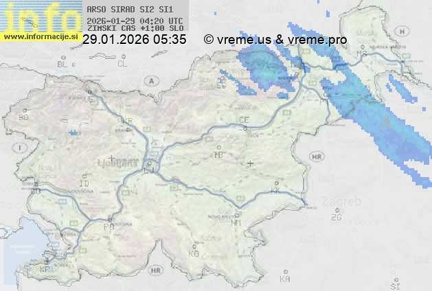 Radarska karta padavin