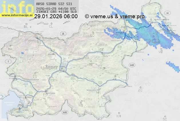 Radarska karta padavin