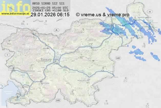 Radarska karta padavin