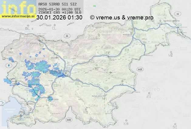 Radarska karta padavin
