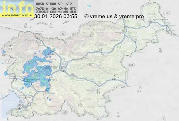 Radarska karta padavin