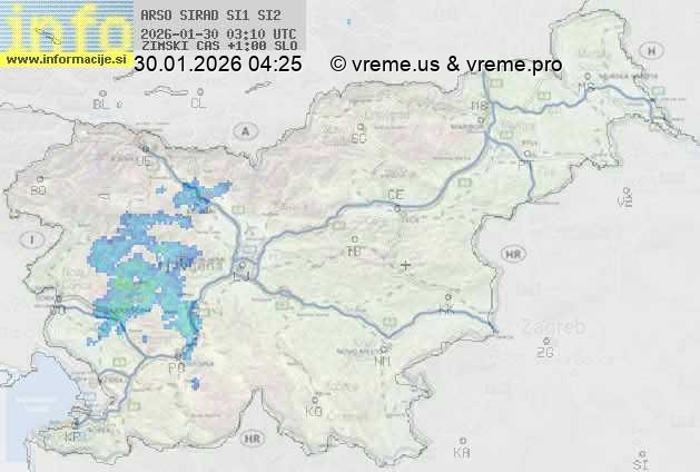 Radarska karta padavin