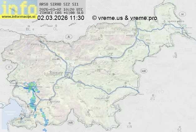 Radarska karta padavin