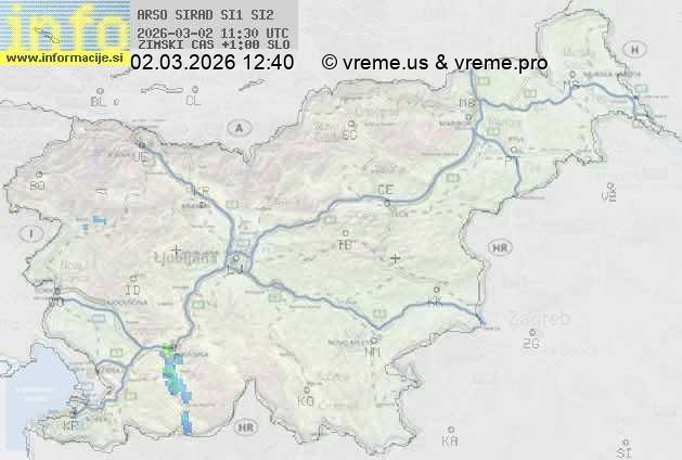 Radarska karta padavin