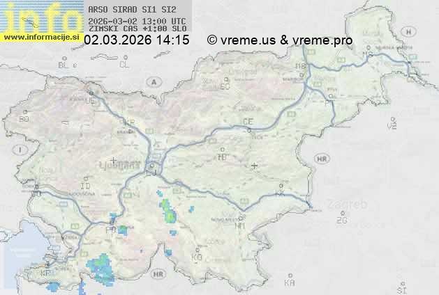 Radarska karta padavin
