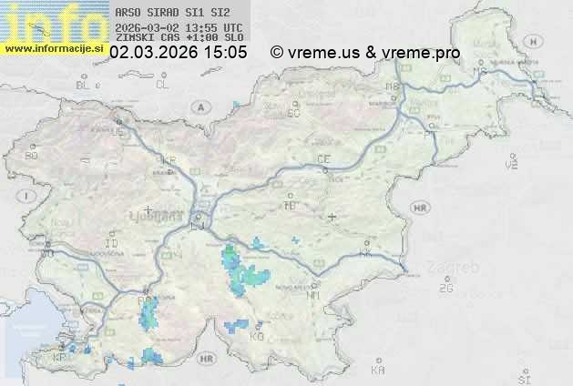 Radarska karta padavin