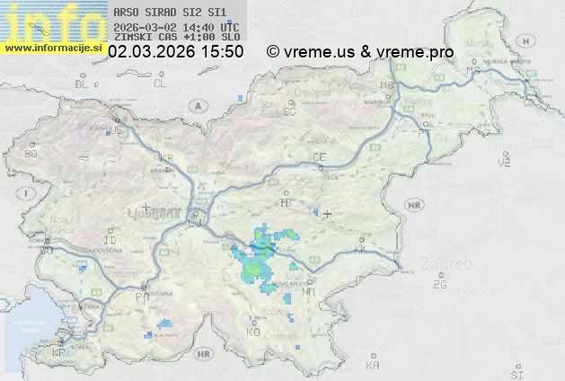 Radarska karta padavin