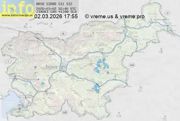 Radarska karta padavin