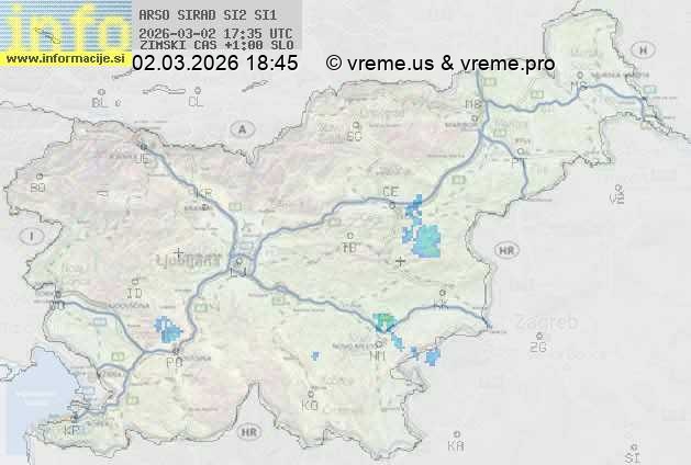 Radarska karta padavin