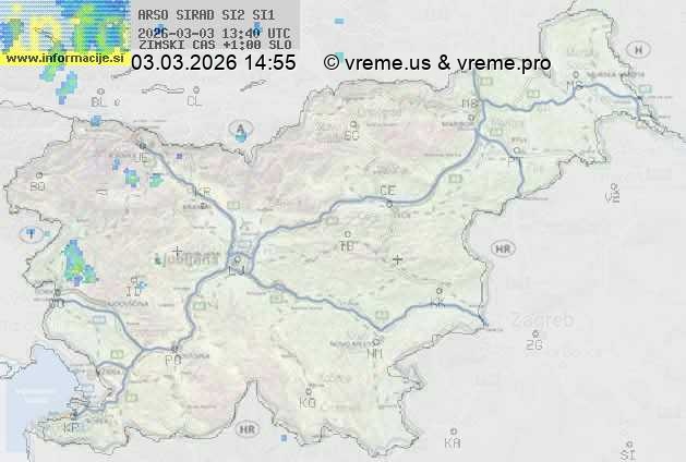 Radarska karta padavin