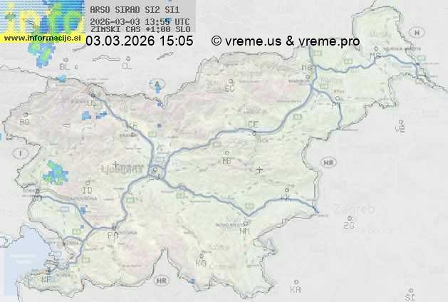 Radarska karta padavin