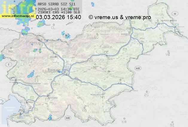 Radarska karta padavin