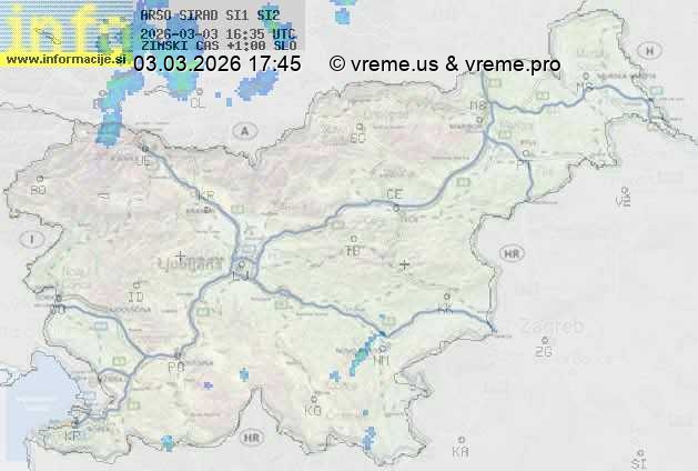 Radarska karta padavin