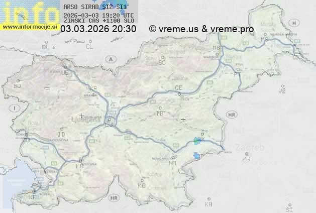 Radarska karta padavin